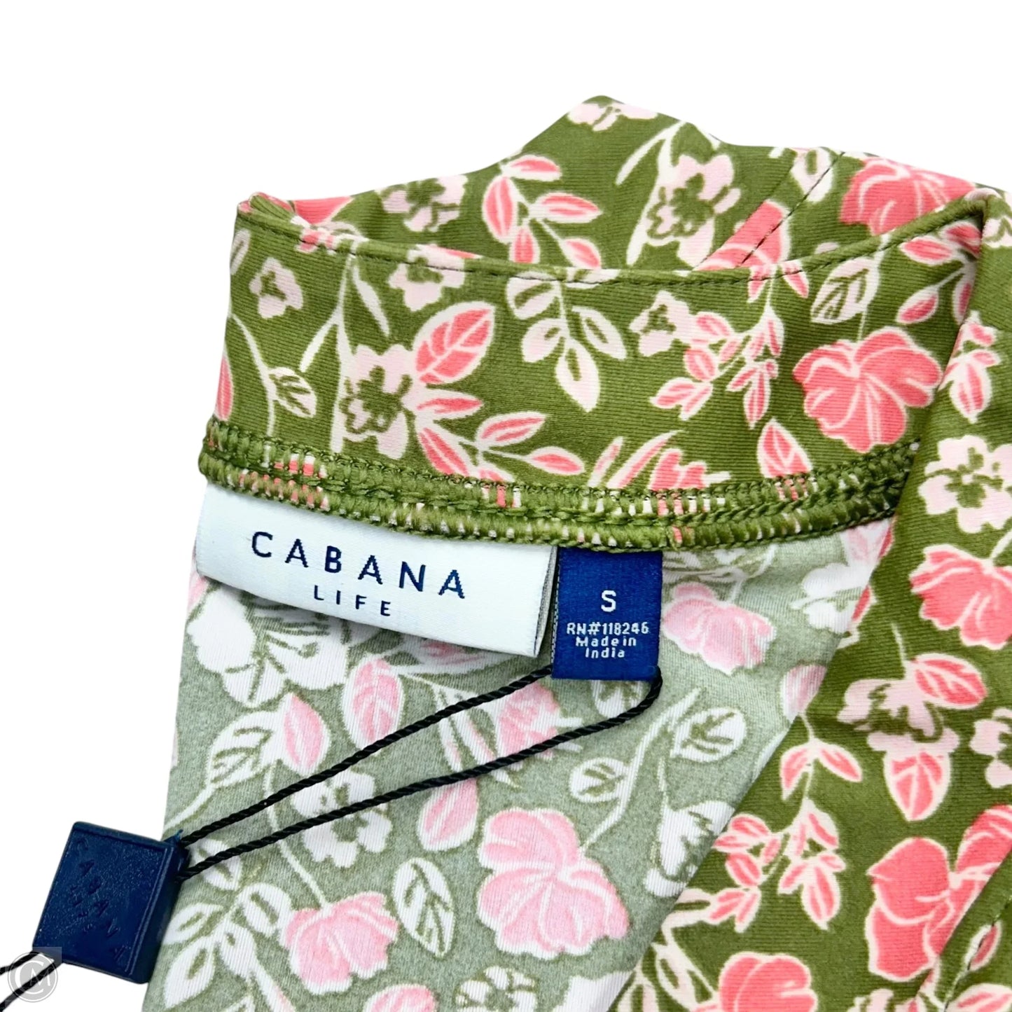 Romper By Cabana Life In Green & Pink, Size: S