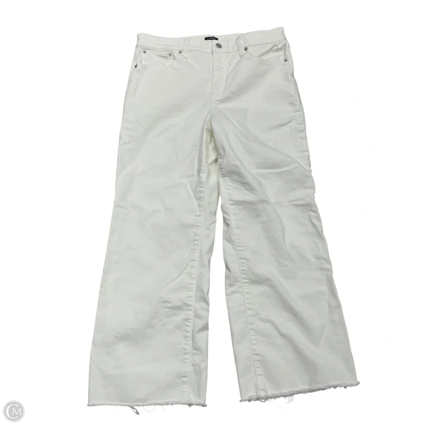 Jeans Wide Leg By J. Crew In White Denim, Size: 8
