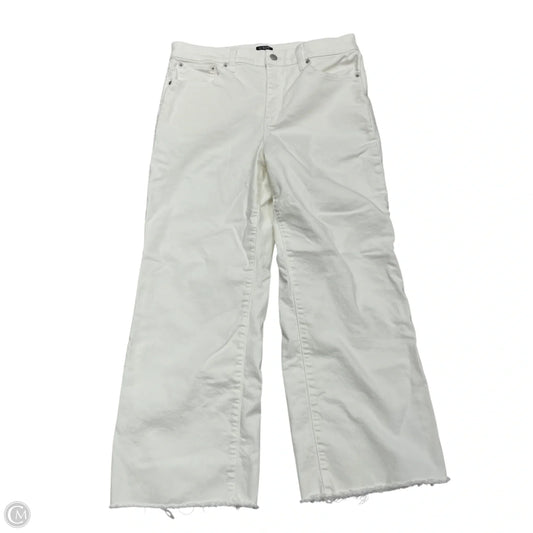 Jeans Wide Leg By J. Crew In White Denim, Size: 8