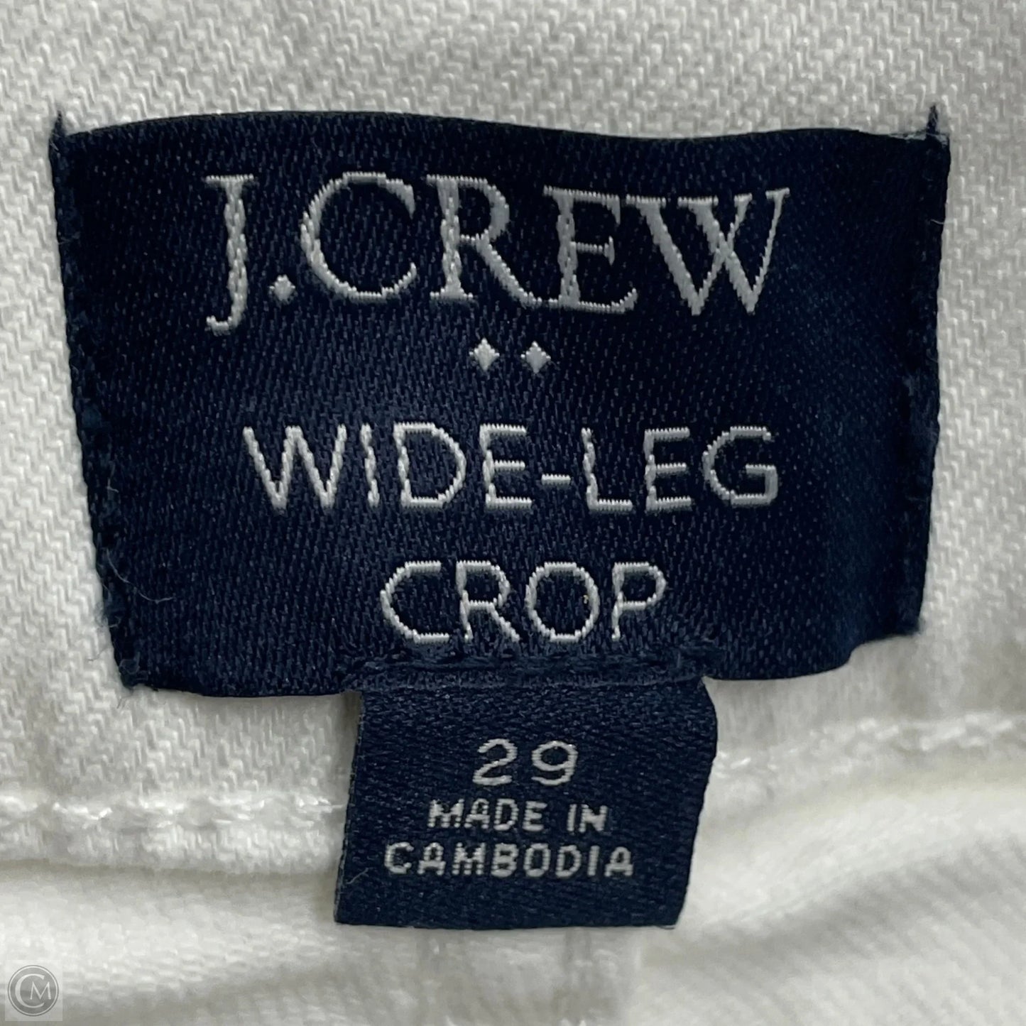 Jeans Wide Leg By J. Crew In White Denim, Size: 8