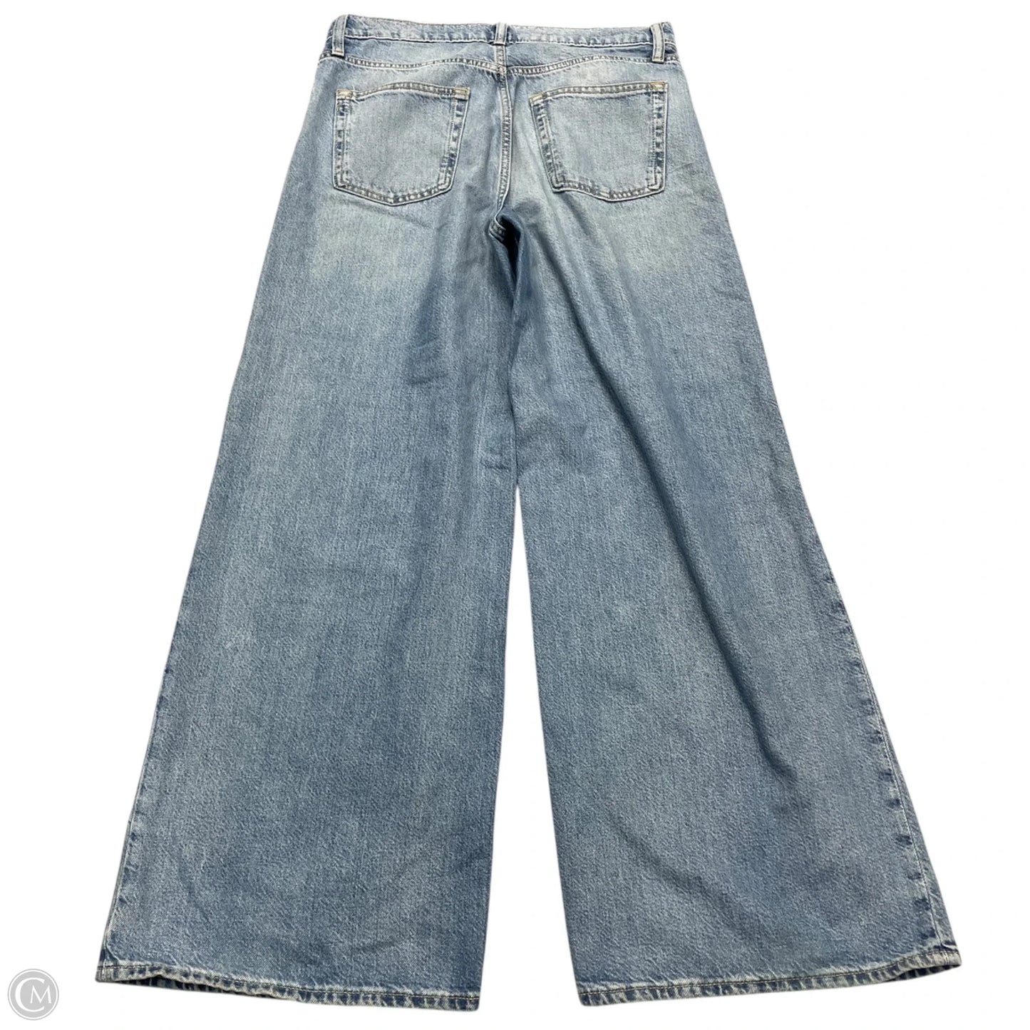 Jeans Wide Leg By Gap In Blue Denim, Size: 8