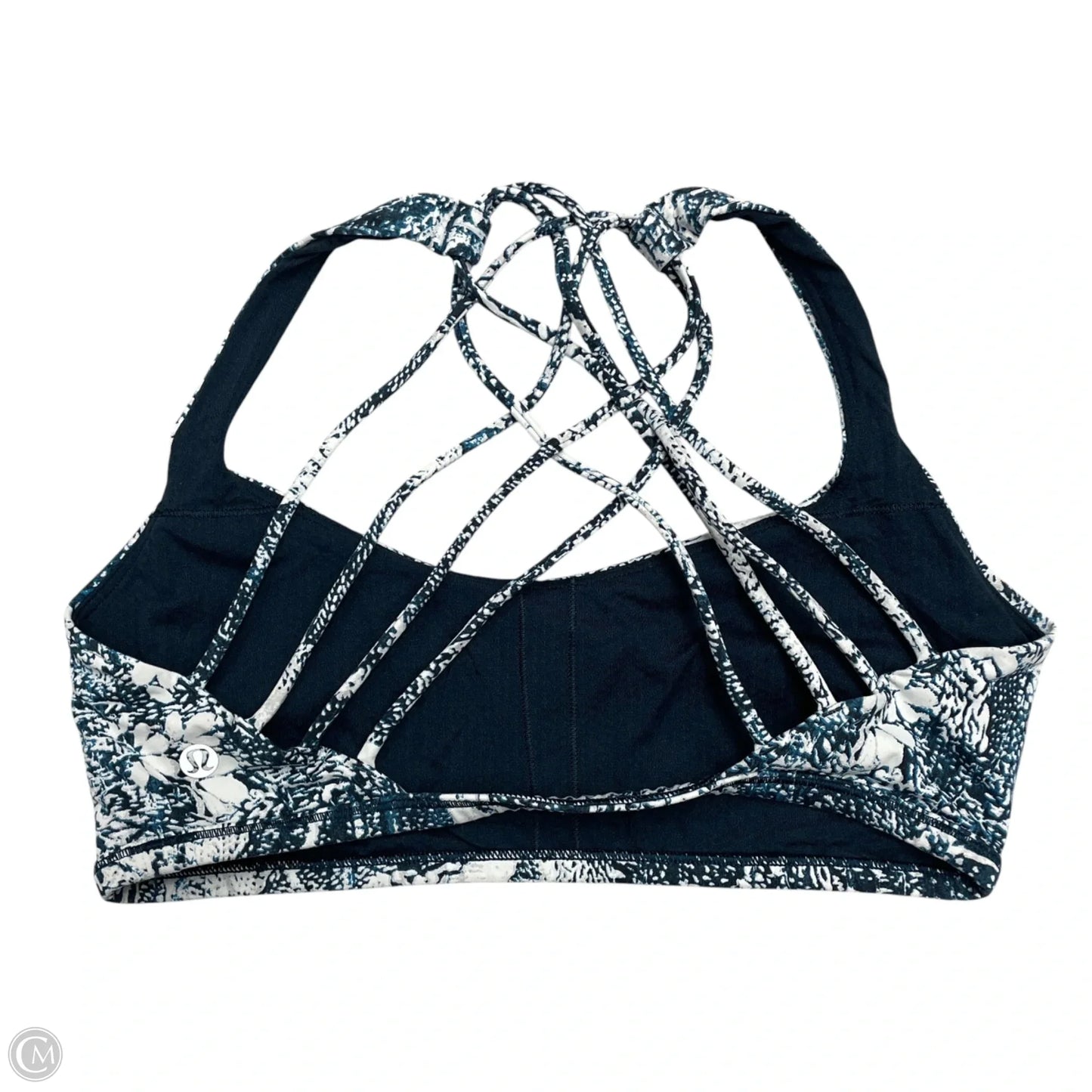 Athletic Bra By Lululemon In Blue & White, Size: M