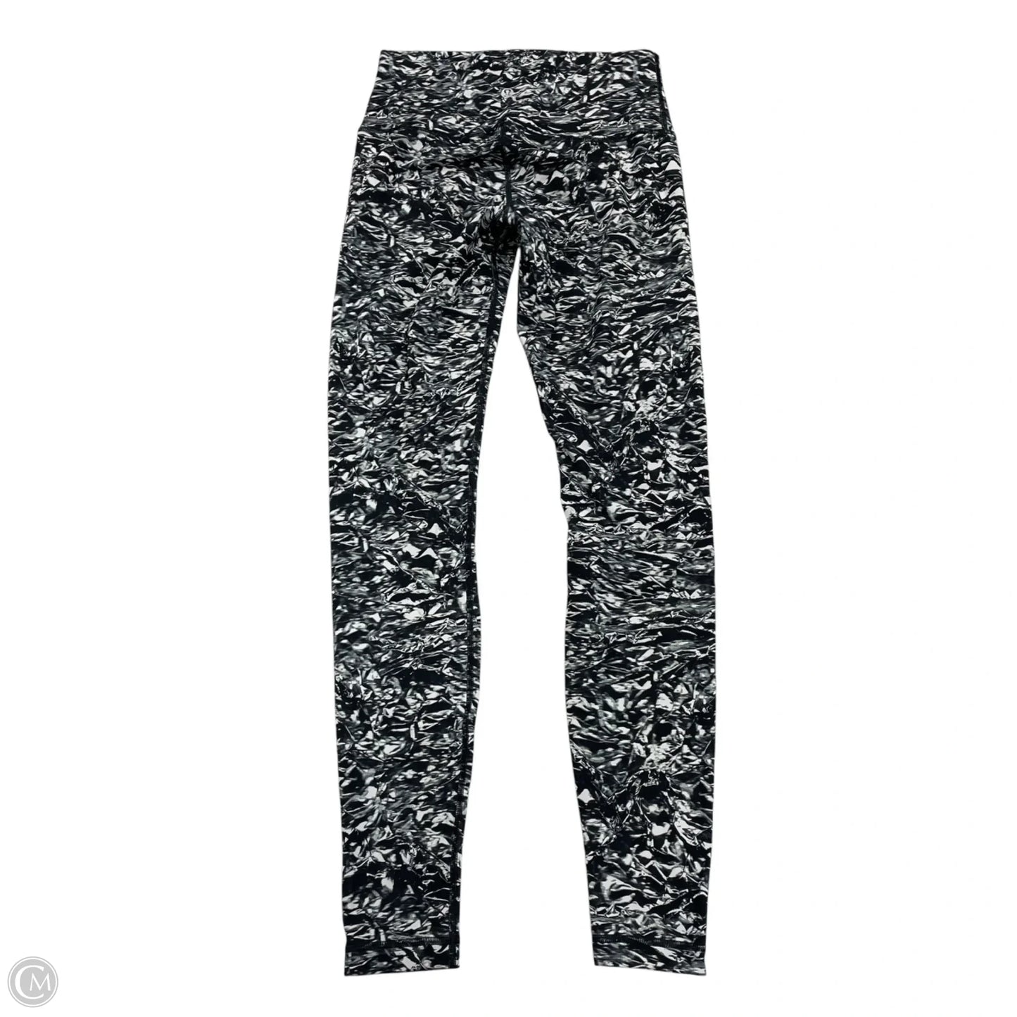 Athletic Leggings By Lululemon In Black & White, Size: S
