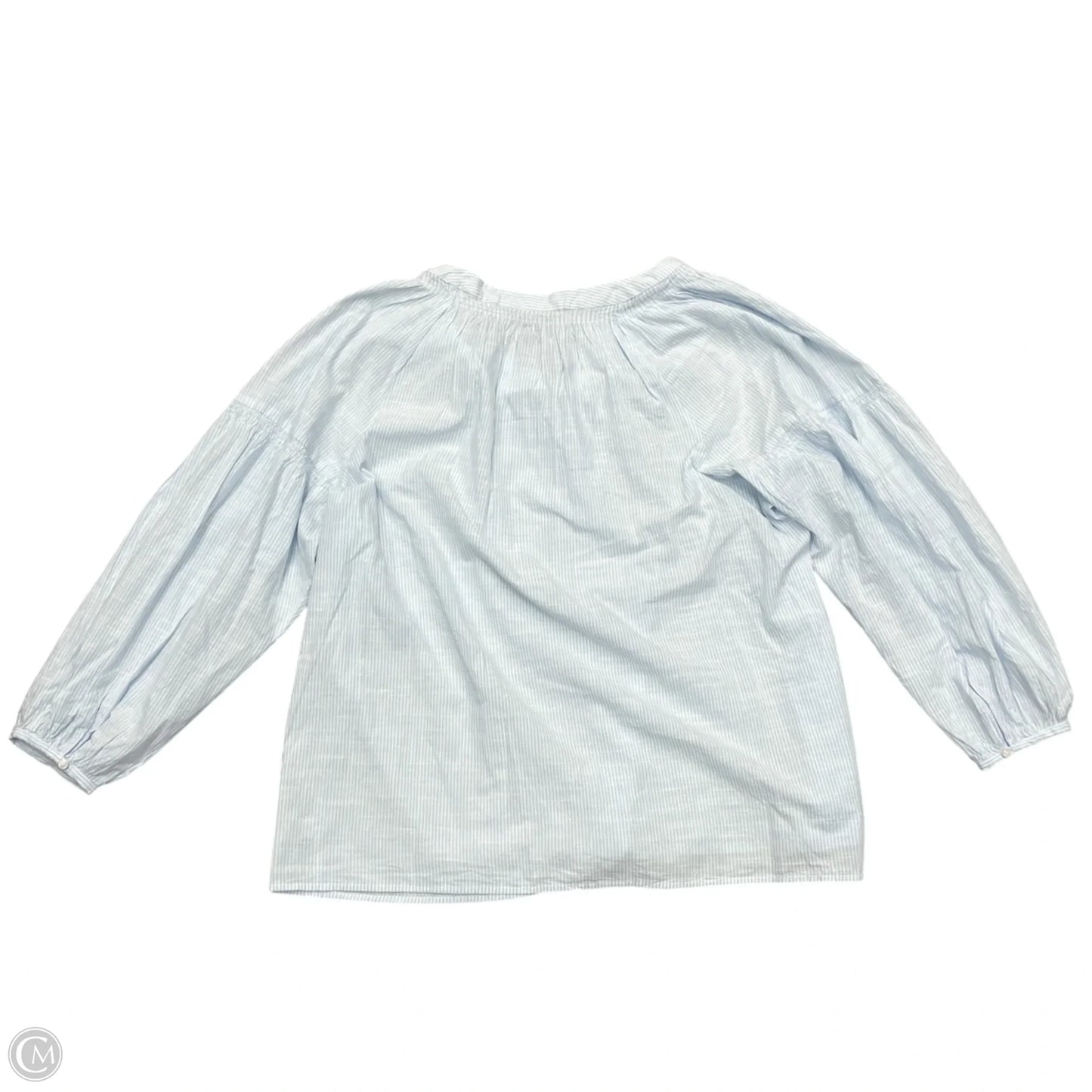 Top Long Sleeve By Lane Bryant In Blue & White, Size: 4x