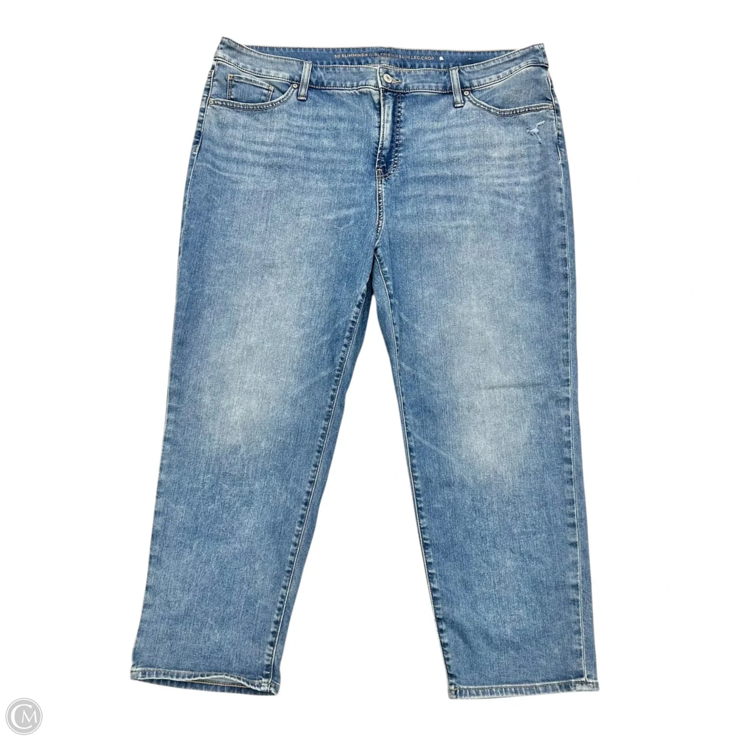 Jeans Cropped By Chicos In Blue Denim, Size: 18