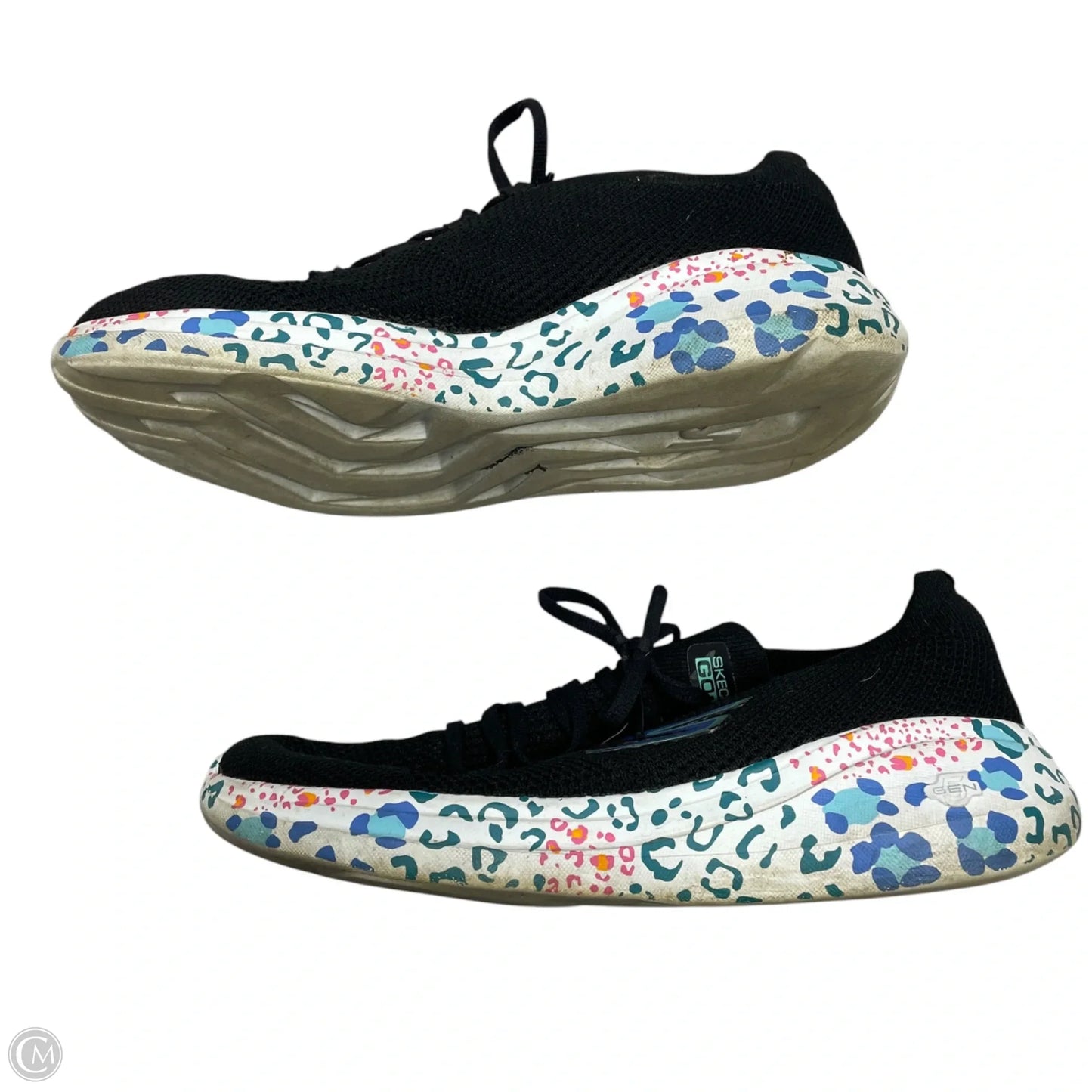 Shoes Athletic By Skechers In Black & White, Size: 8.5