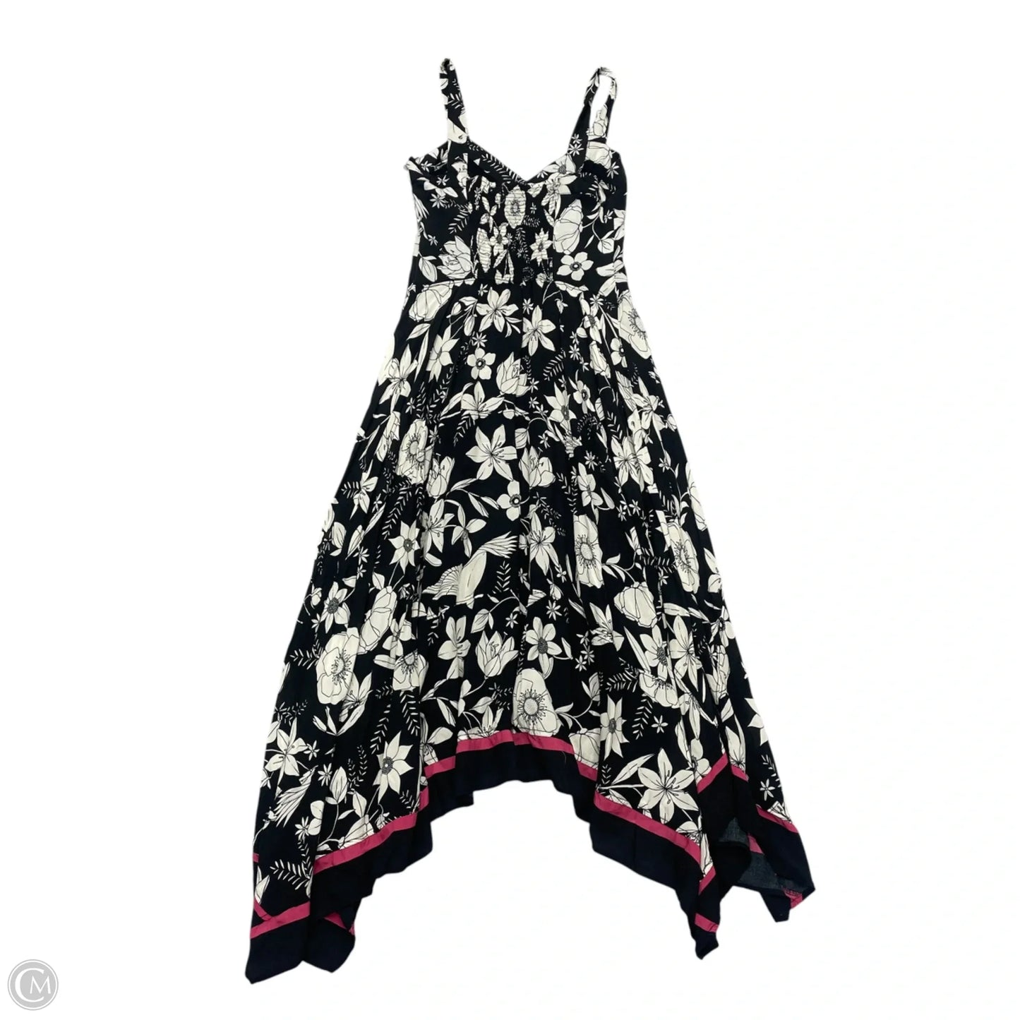 Dress Casual Midi By Maeve In Black & Cream, Size: S