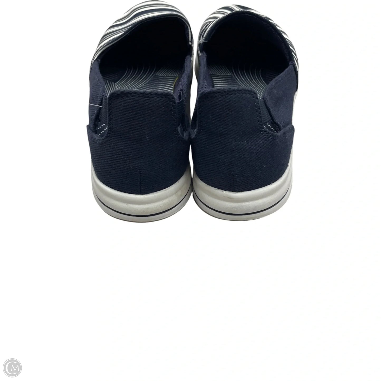 Shoes Flats By Clarks In Blue & White, Size: 9