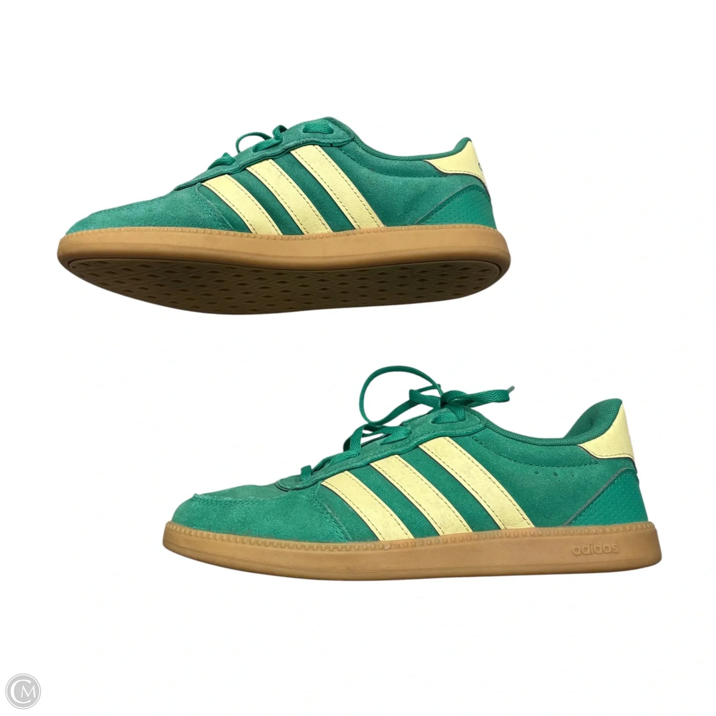 Shoes Sneakers By Adidas In Green & Yellow, Size: 8