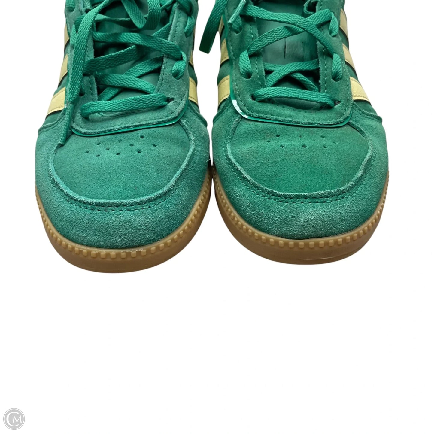 Shoes Sneakers By Adidas In Green & Yellow, Size: 8