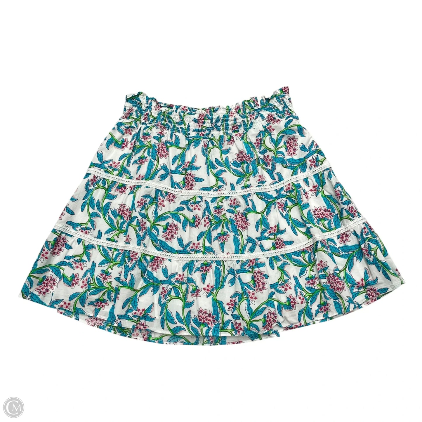 Skirt Mini & Short By J. Crew In Blue & White, Size: S