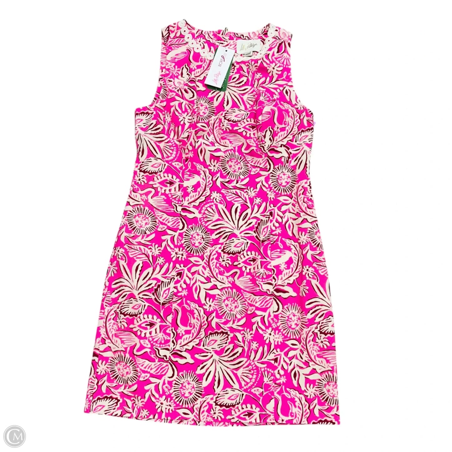 Dress Designer By Lilly Pulitzer In Pink & White, Size: S