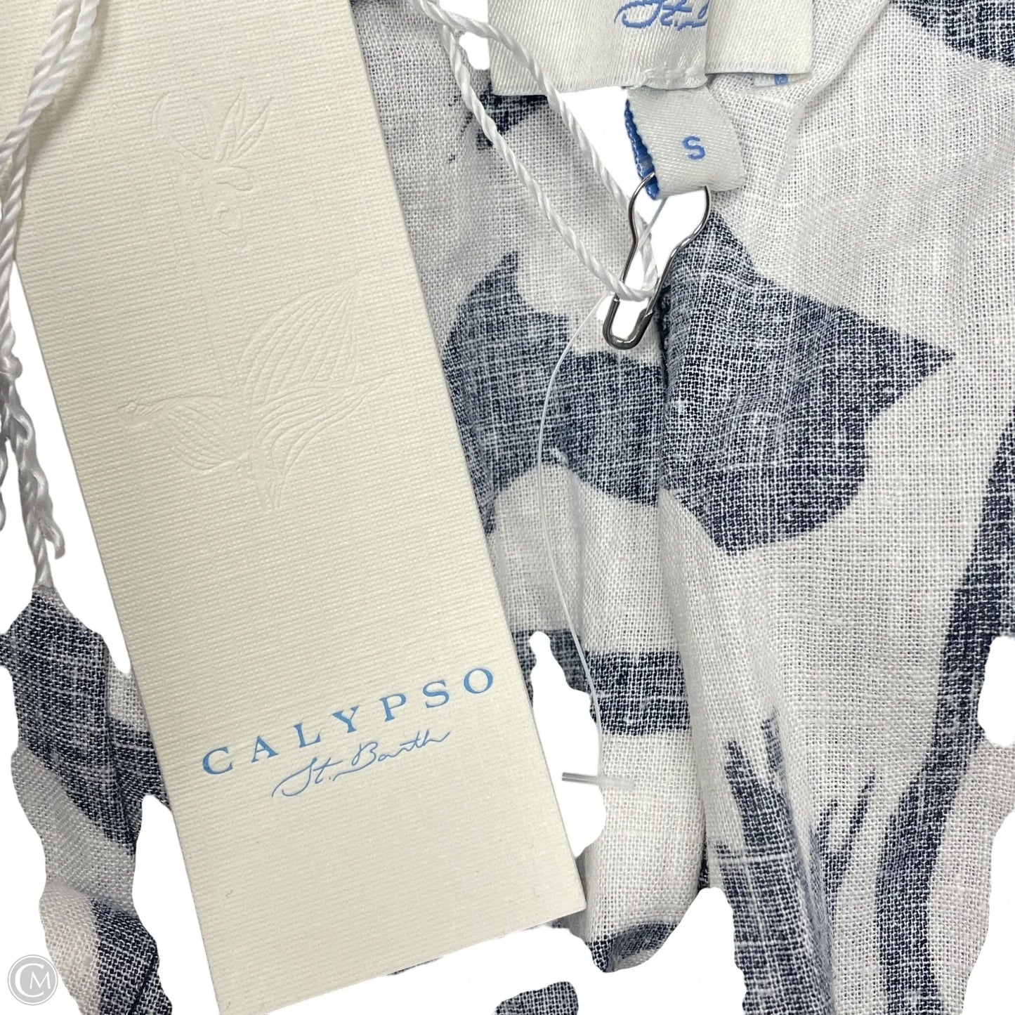 Pants Wide Leg By Calypso St Barth In Blue & White, Size: S