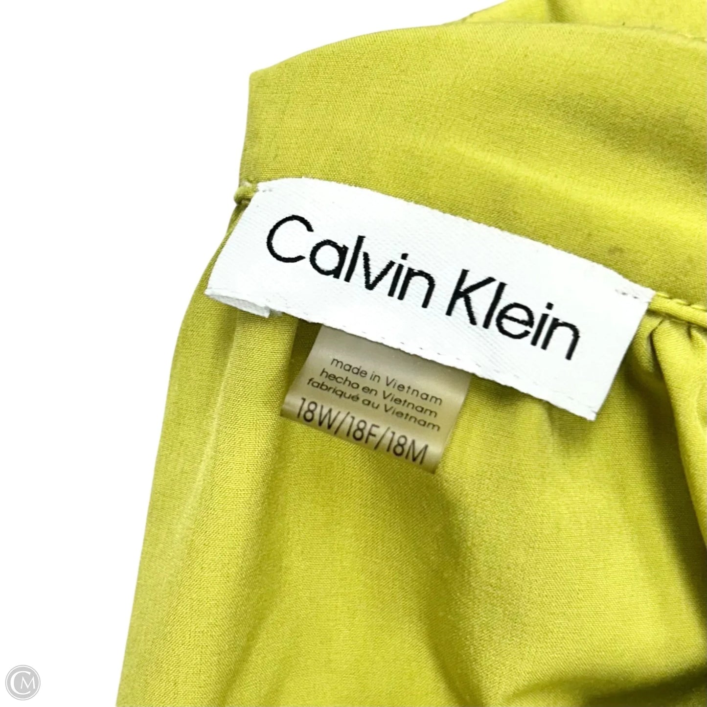 Dress Casual Midi By Calvin Klein In Green, Size: 2x