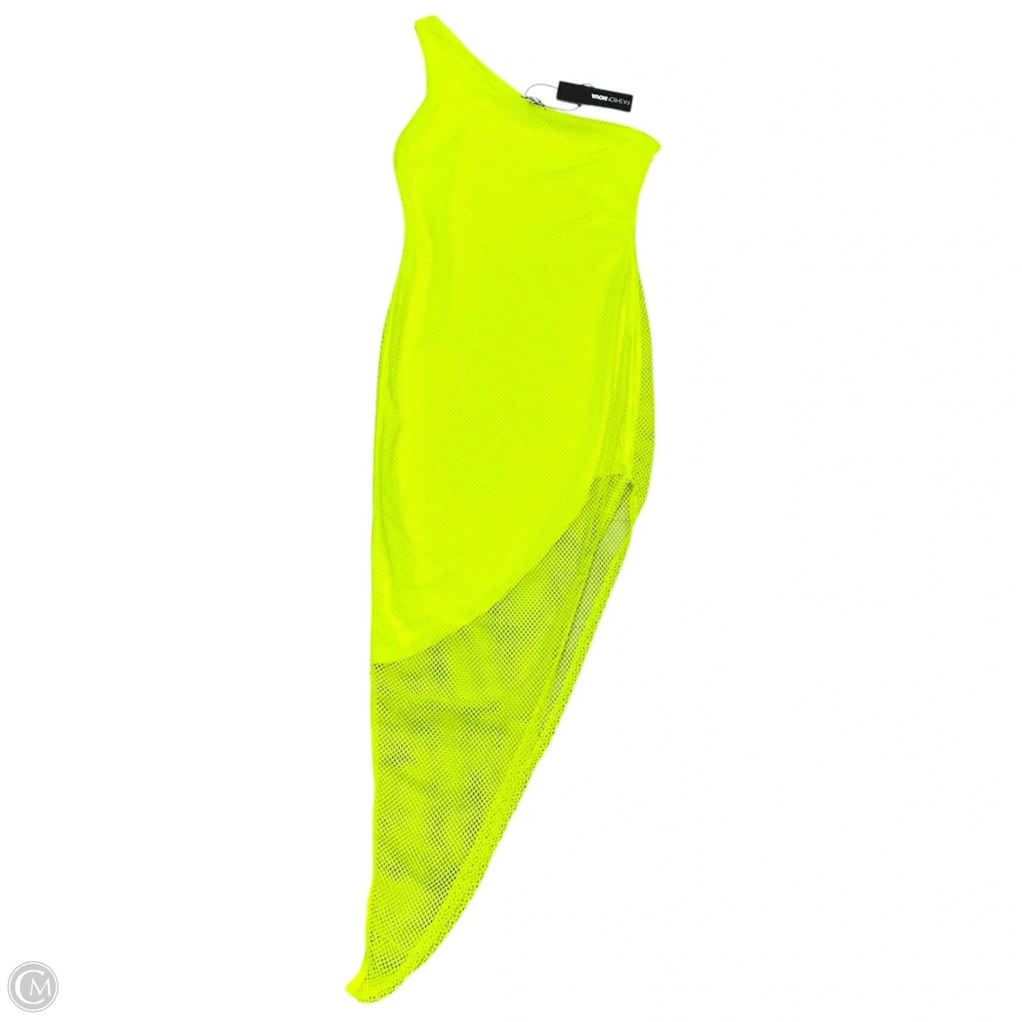 Dress Party Long By Fashion Nova In Neon Yellow, Size: M