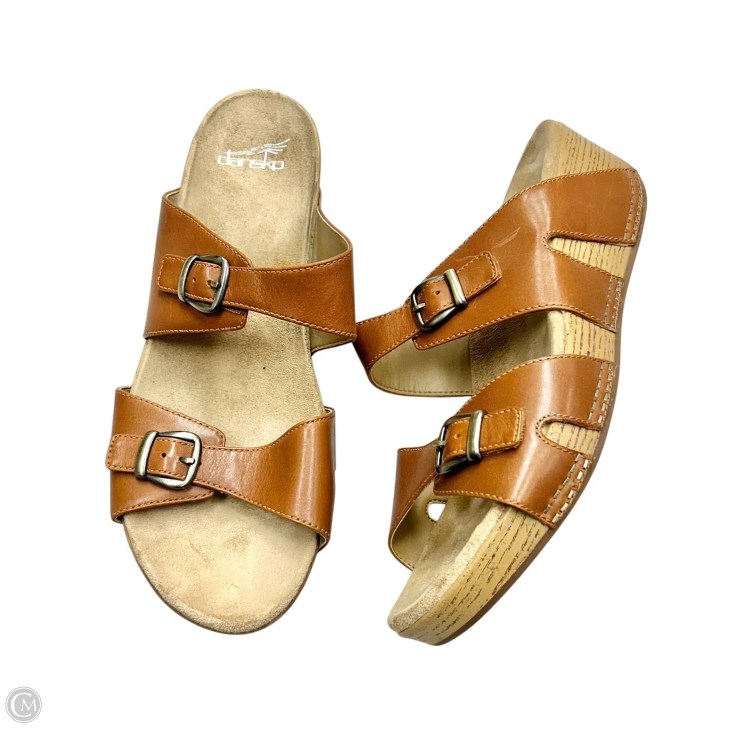 Sandals Heels Wedge By Dansko In Brown, Size: 11.5