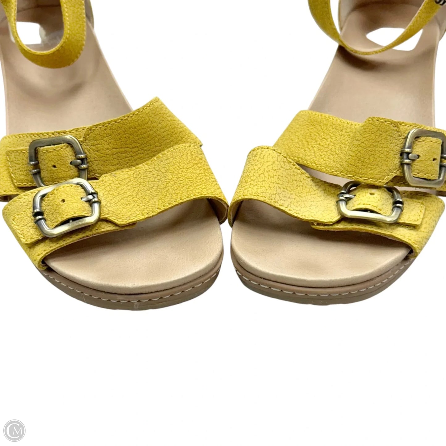 Sandals Heels Wedge By Dansko In Yellow, Size: 11.5