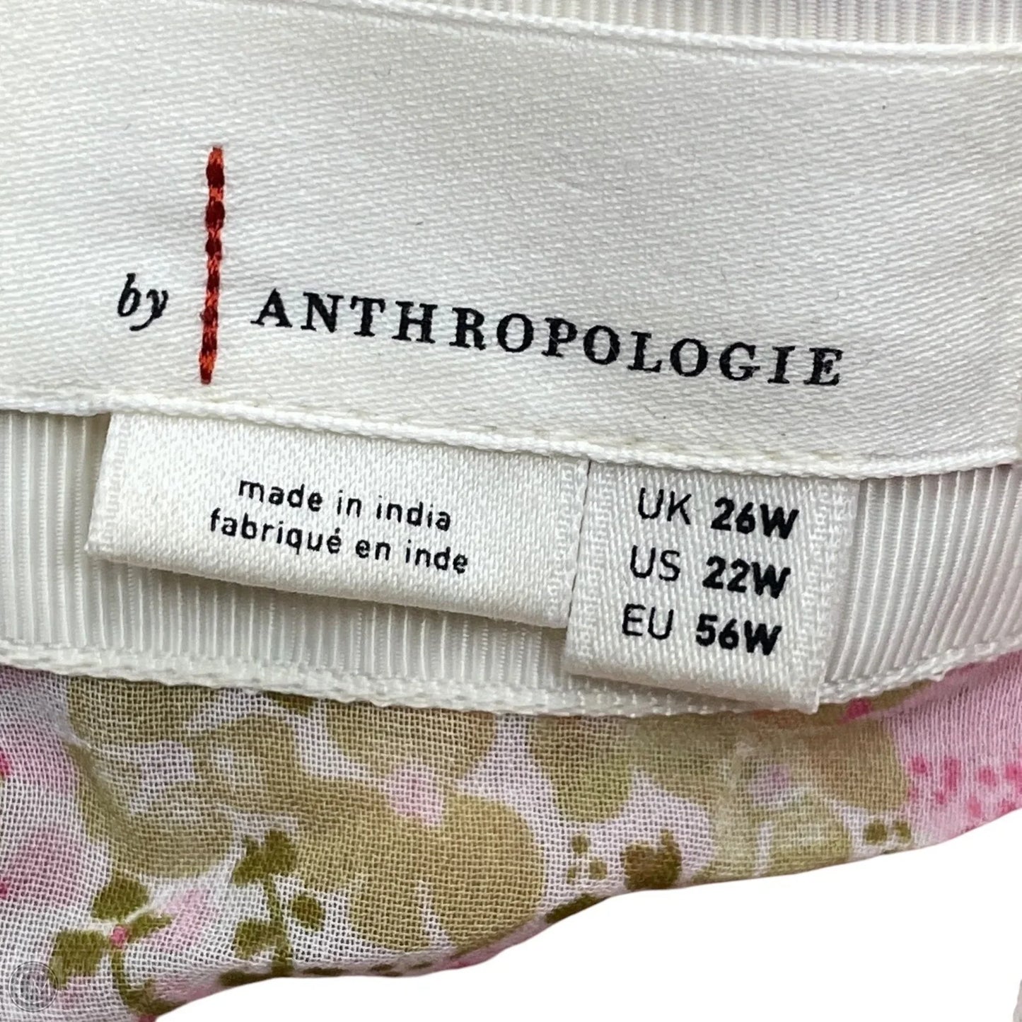 Dress Party Midi By Anthropologie In Green & Pink, Size: 3x