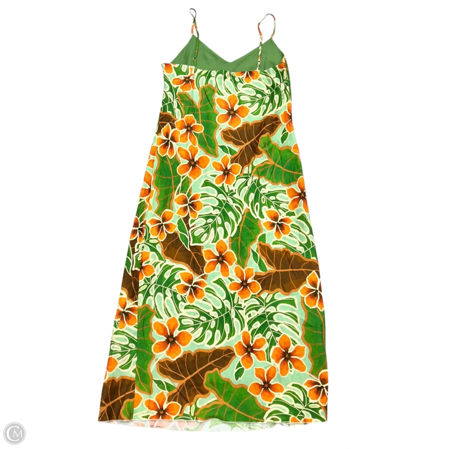 Dress Casual Maxi By Karen Kane In Green & Orange, Size: M