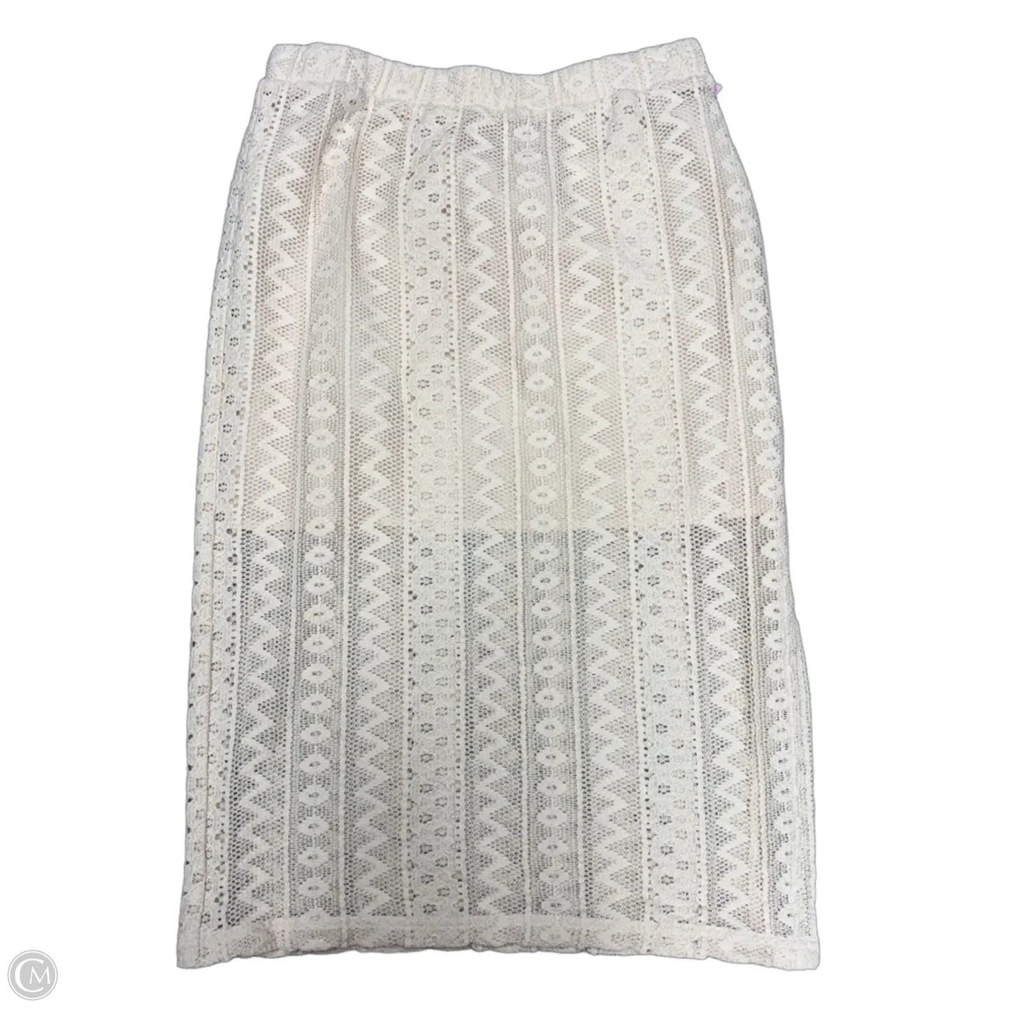 Skirt Midi By Loft In Cream, Size: L
