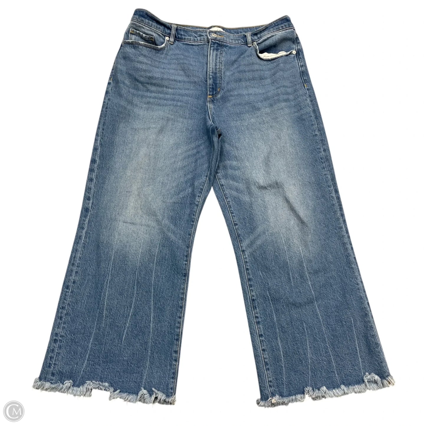 Jeans Wide Leg By Loft In Blue Denim, Size: 14