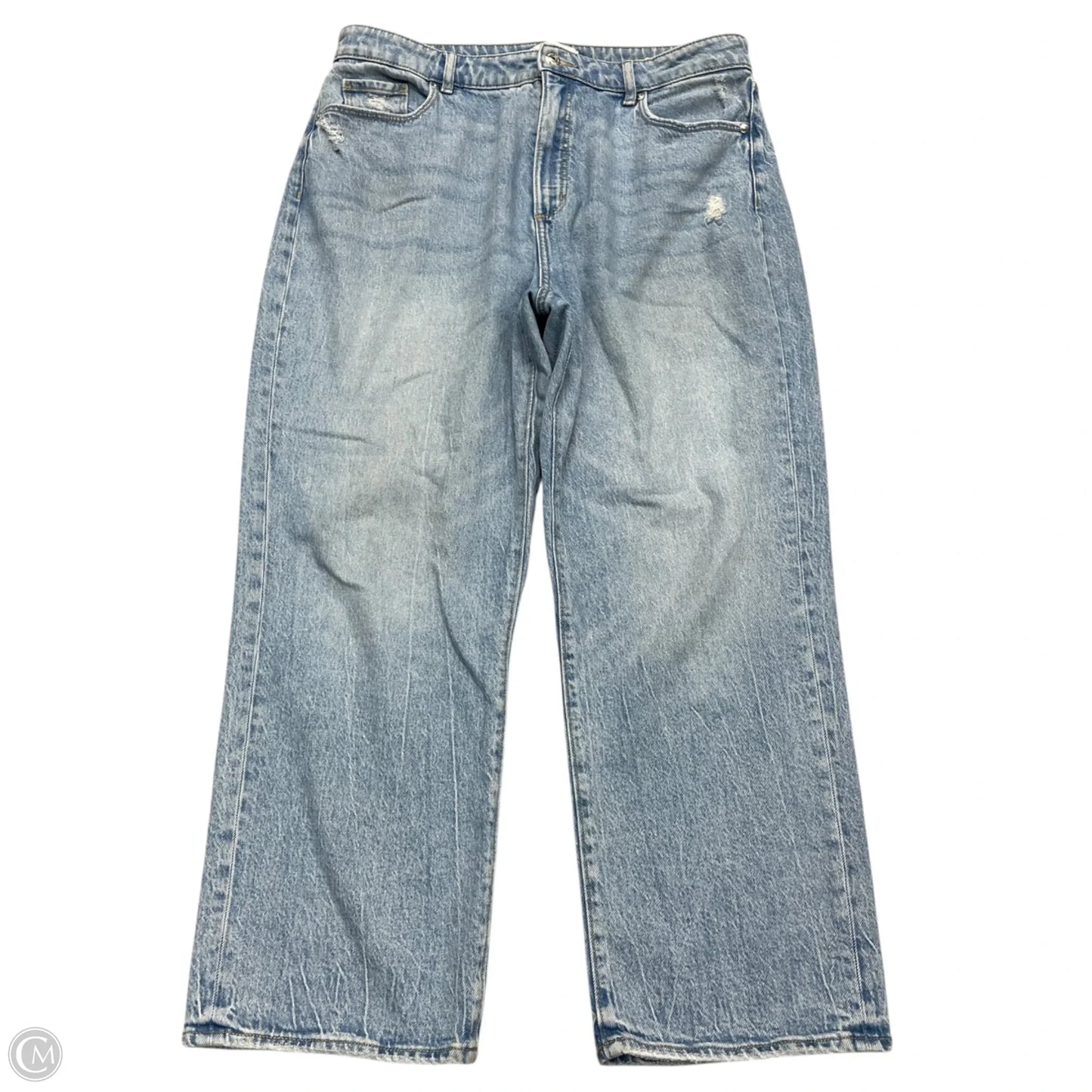 Jeans Straight By Loft In Blue Denim, Size: 14