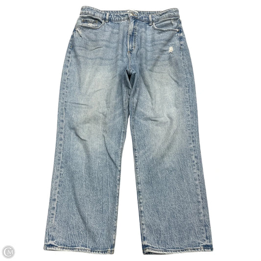 Jeans Straight By Loft In Blue Denim, Size: 14