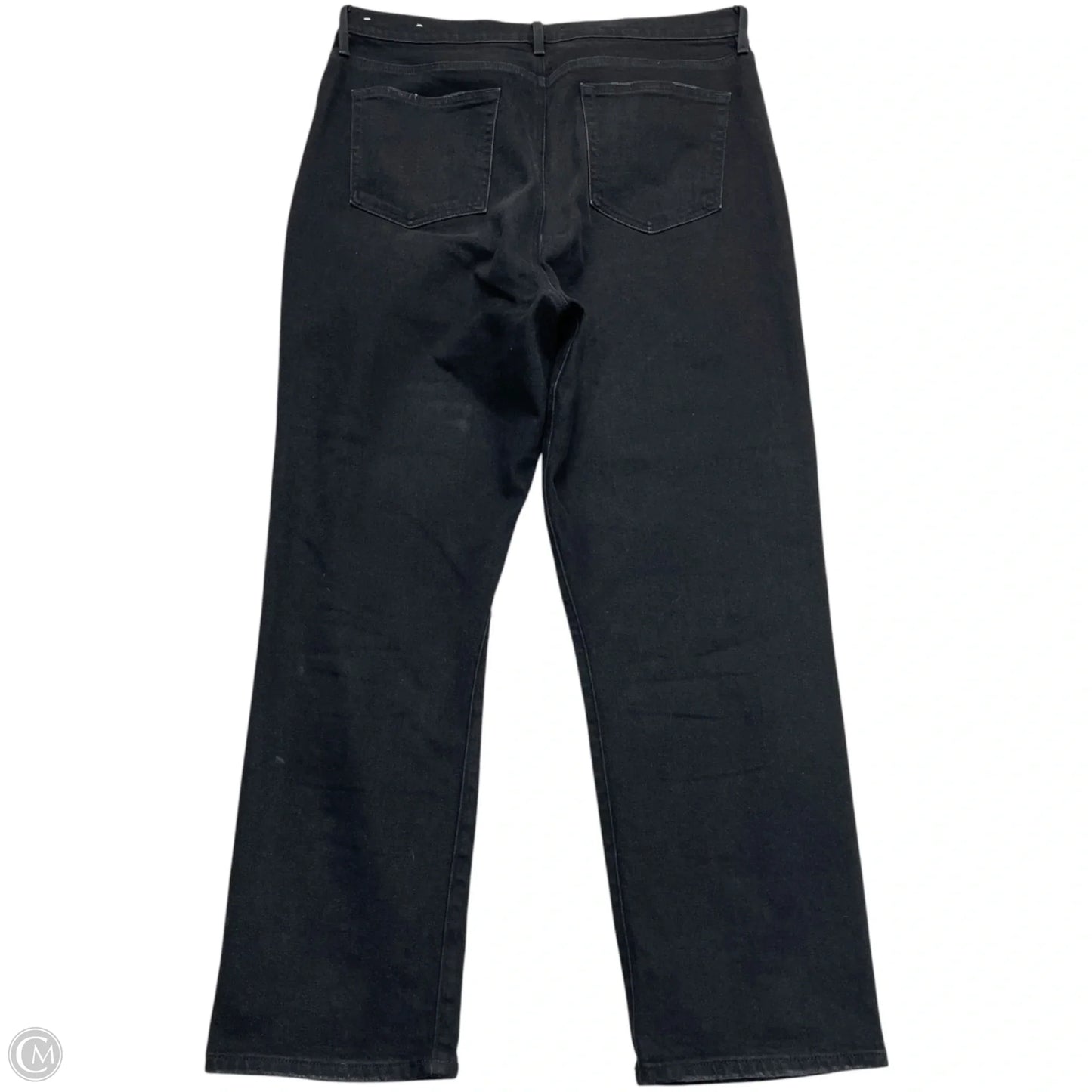 Jeans Straight By Loft In Black Denim, Size: 14