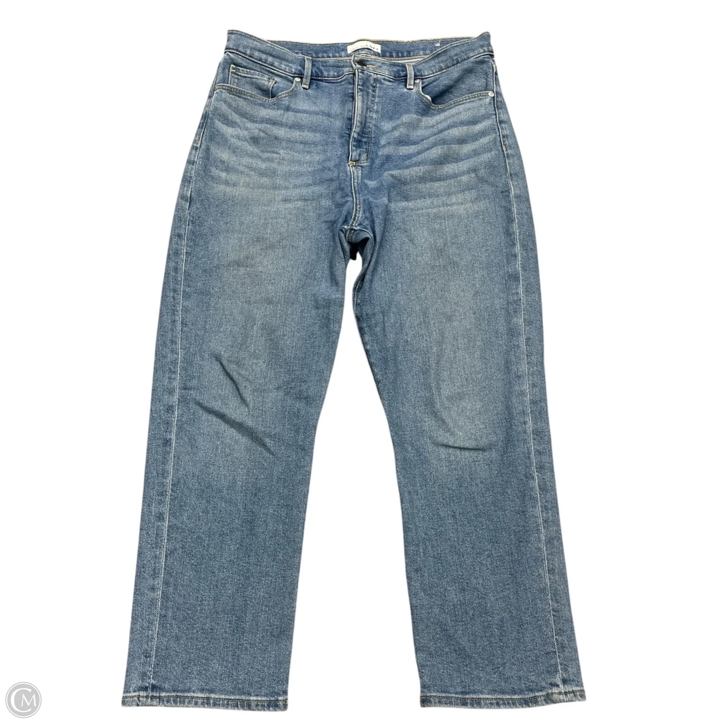 Jeans Straight By Loft In Blue Denim, Size: 14