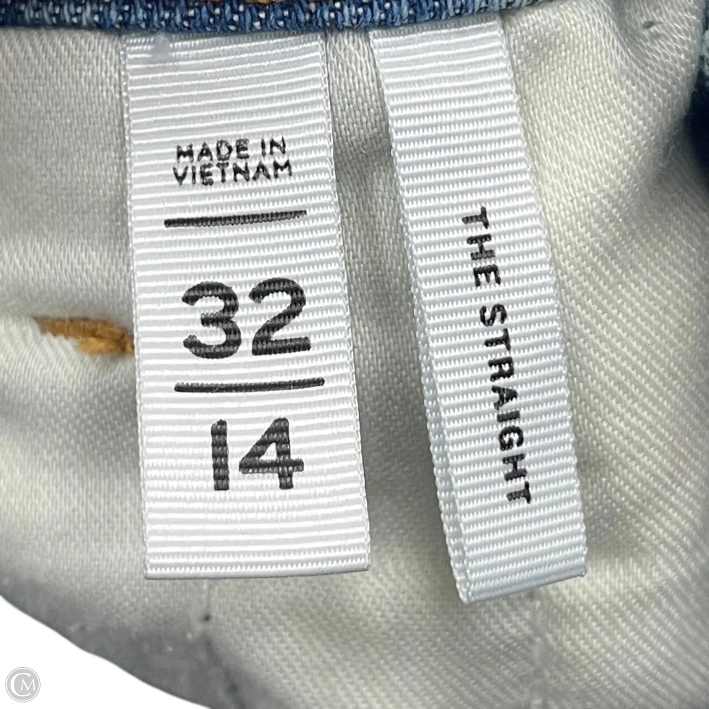 Jeans Straight By Loft In Blue Denim, Size: 14