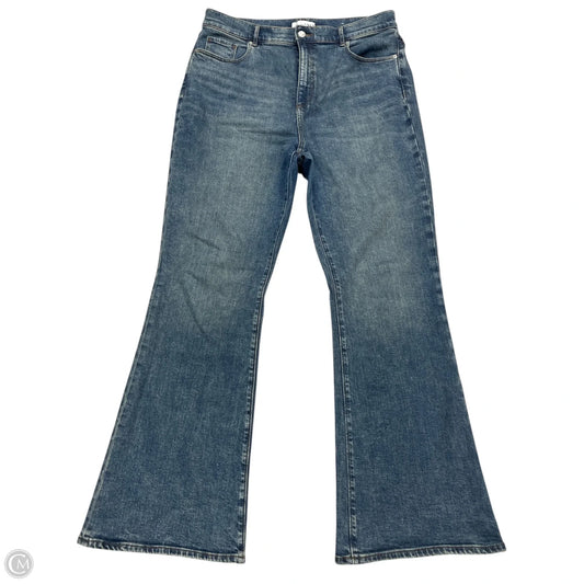 Jeans Flared By Loft In Blue Denim, Size: 14