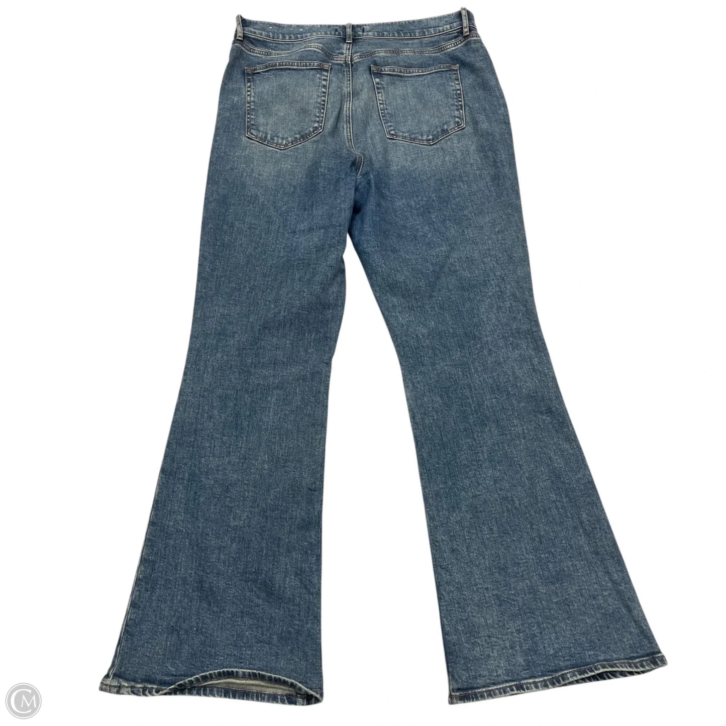 Jeans Flared By Loft In Blue Denim, Size: 14