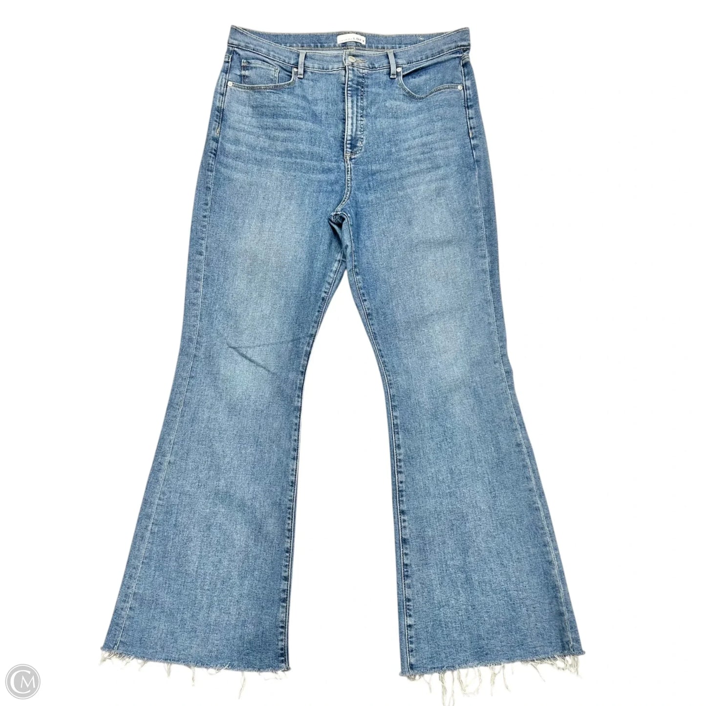 Jeans Flared By Loft In Blue Denim, Size: 14
