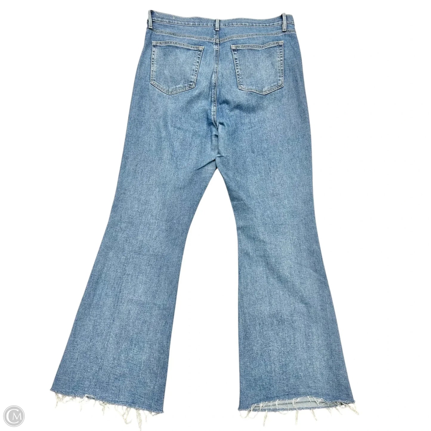Jeans Flared By Loft In Blue Denim, Size: 14