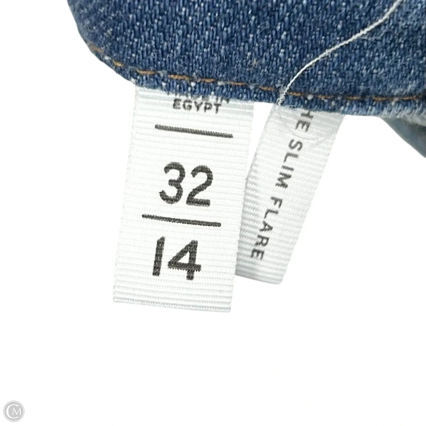 Jeans Flared By Loft In Blue Denim, Size: 14