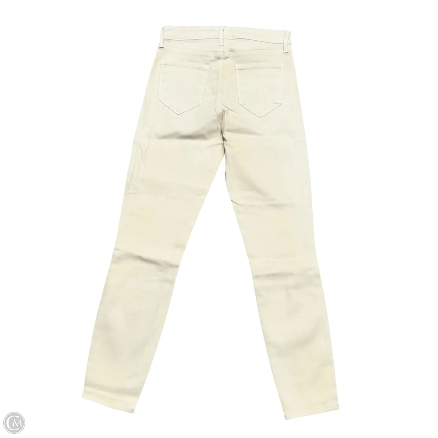 Jeans Skinny By L Agence In Cream Denim, Size: 0