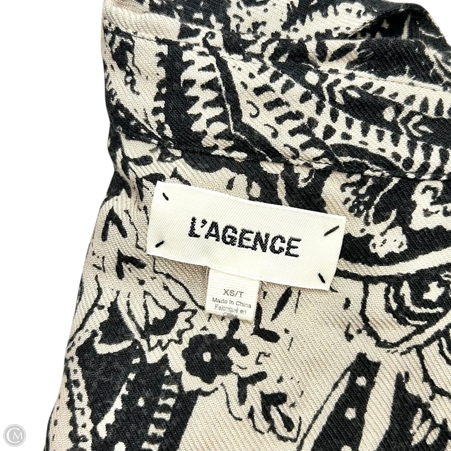 Dress Casual Midi By L Agence In Black & Tan, Size: Xs