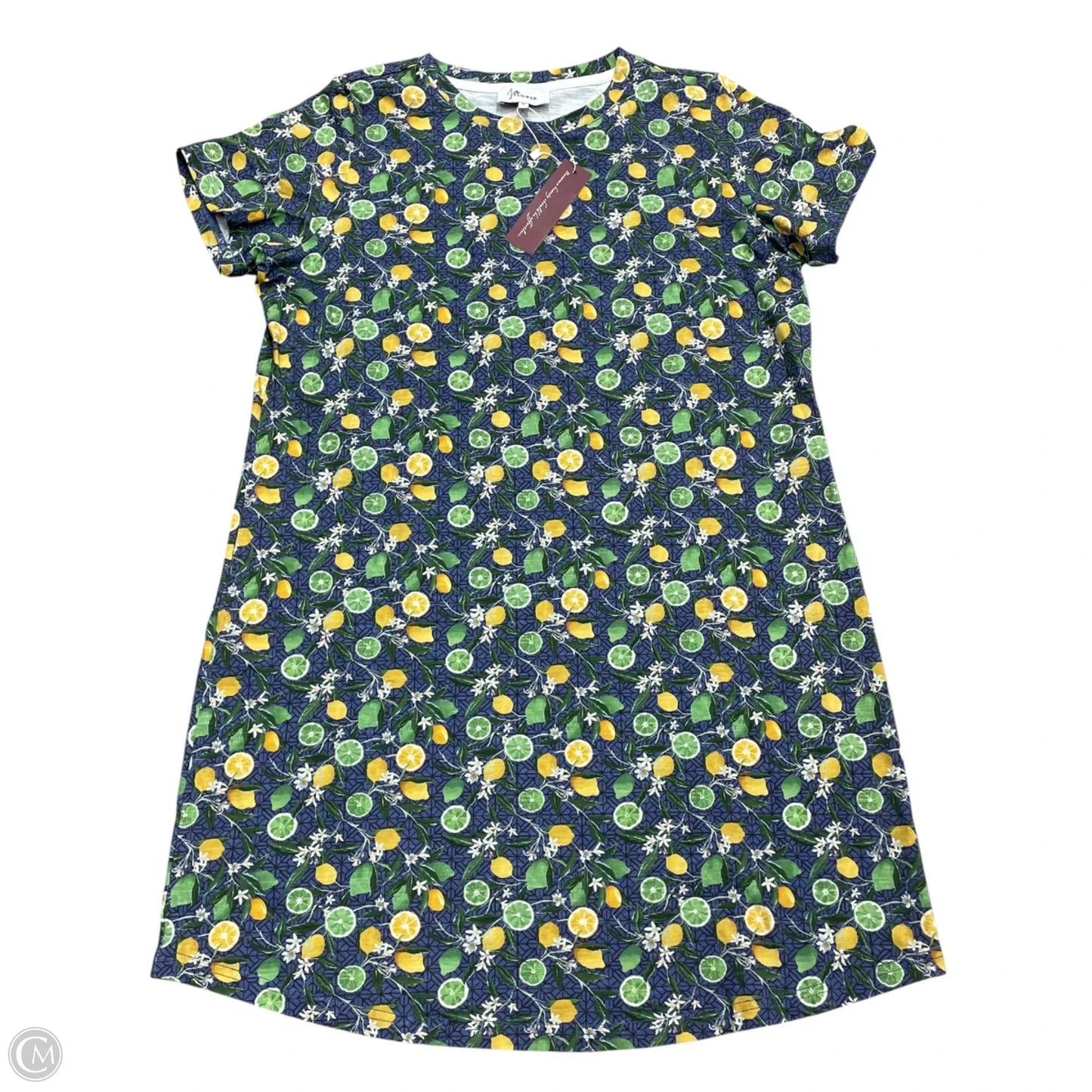 Dress Casual Short By J Flower In Blue & Green, Size: M