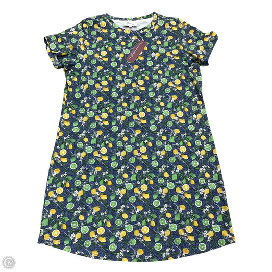 Dress Casual Short By J Flower In Blue & Green, Size: M