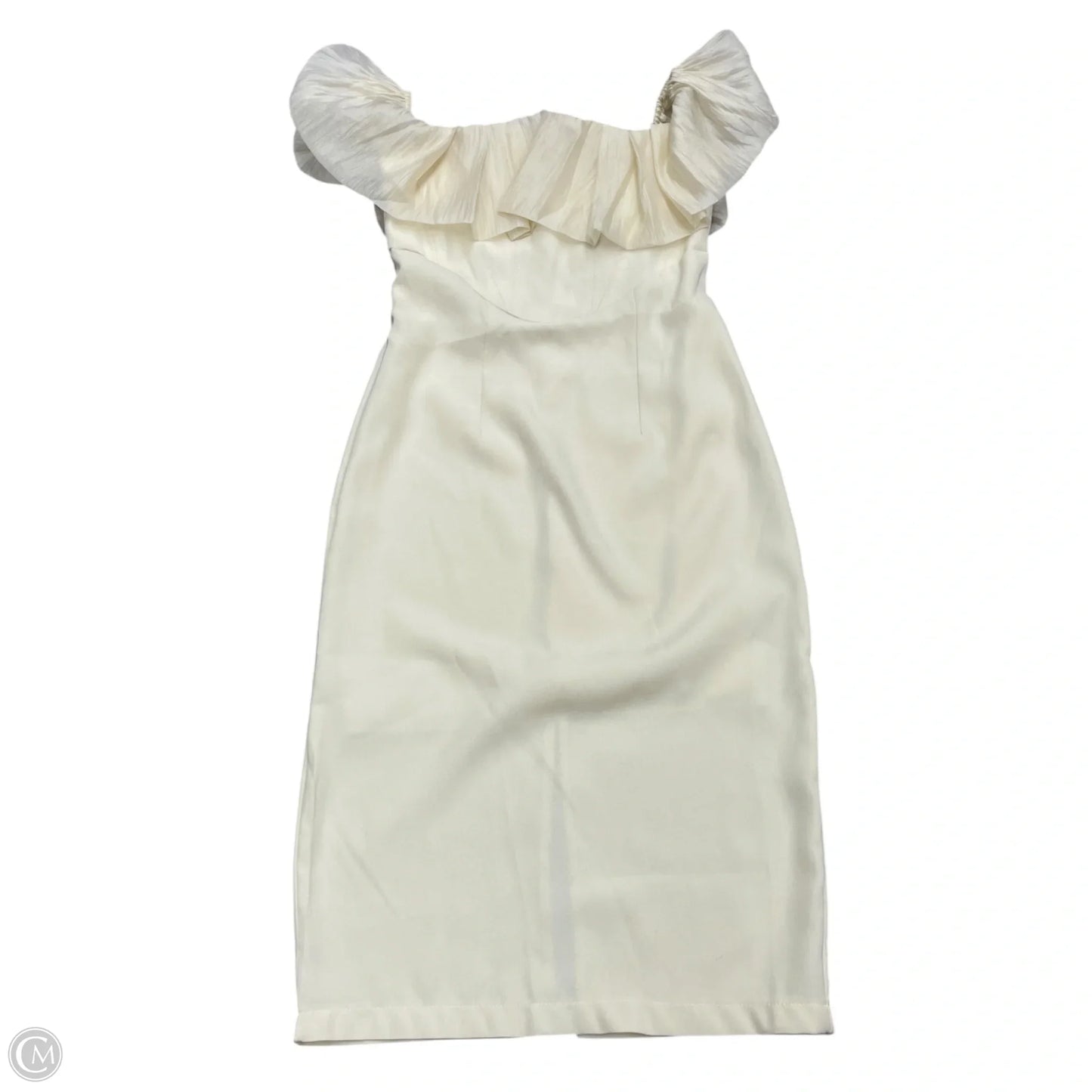 Dress Party Midi By Yan Ai Fashion In Cream, Size: M