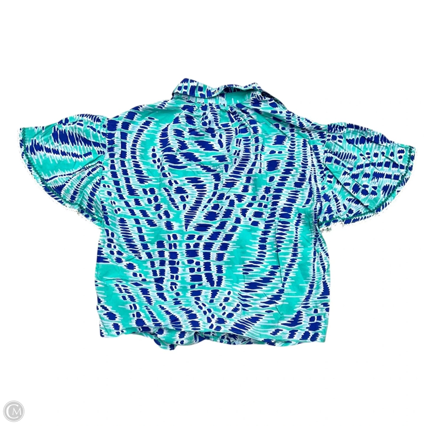 Top Short Sleeve By Poupette St Barth In Blue & Green, Size: M