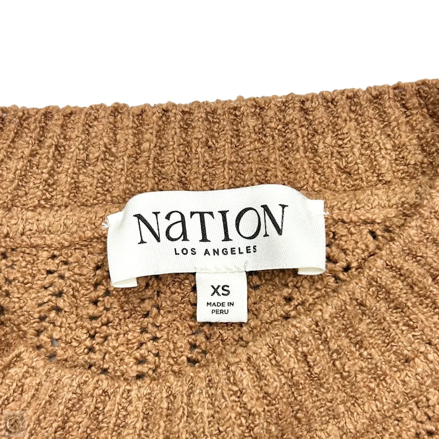 Sweater Short Sleeve By Nation Ltd In Tan, Size: Xs