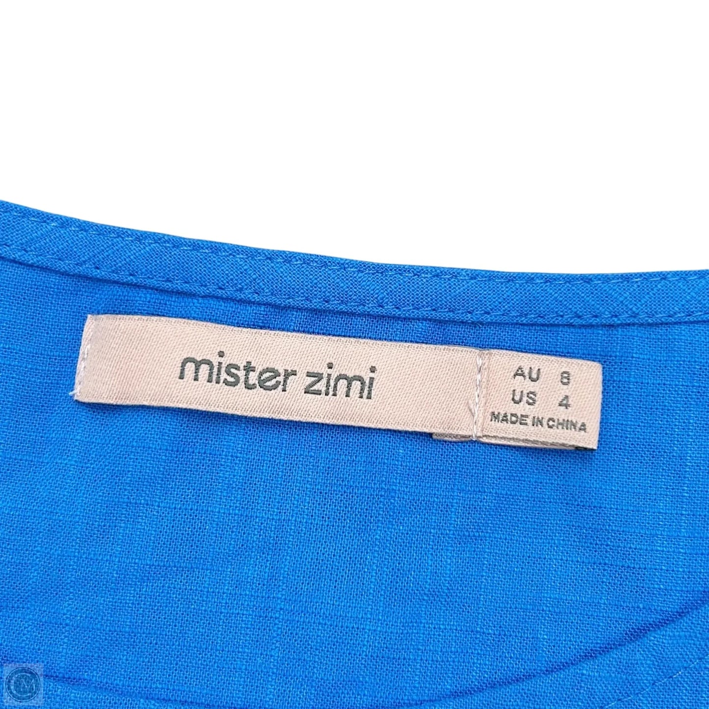 Dress Casual Short By Mister Zimi In Blue & White, Size: S