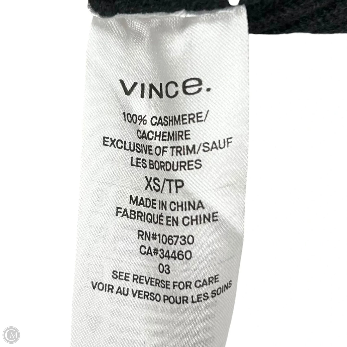 Sweater Cardigan Cashmere By Vince Camuto In Black, Size: Xs