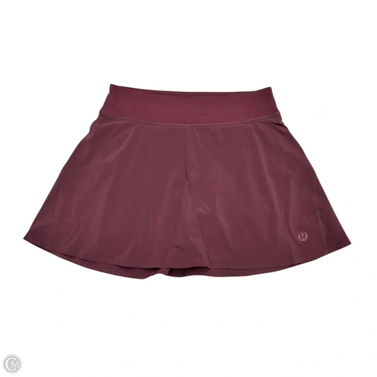 Athletic Skort By Lululemon In Maroon, Size: S