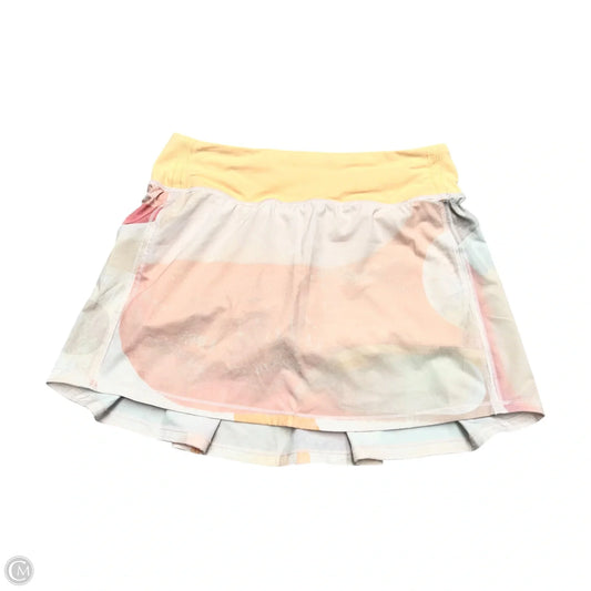Athletic Skort By Lululemon In Orange & Pink, Size: S