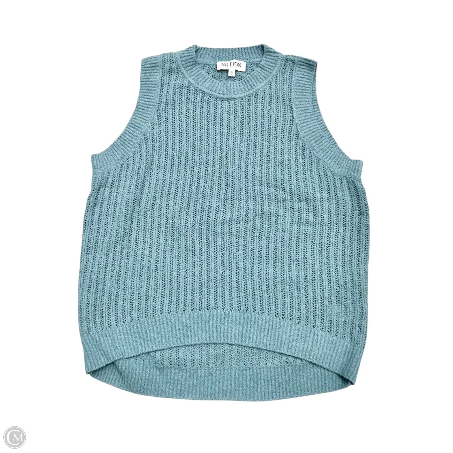 Sweater Short Sleeve By Nation Ltd In Blue, Size: S