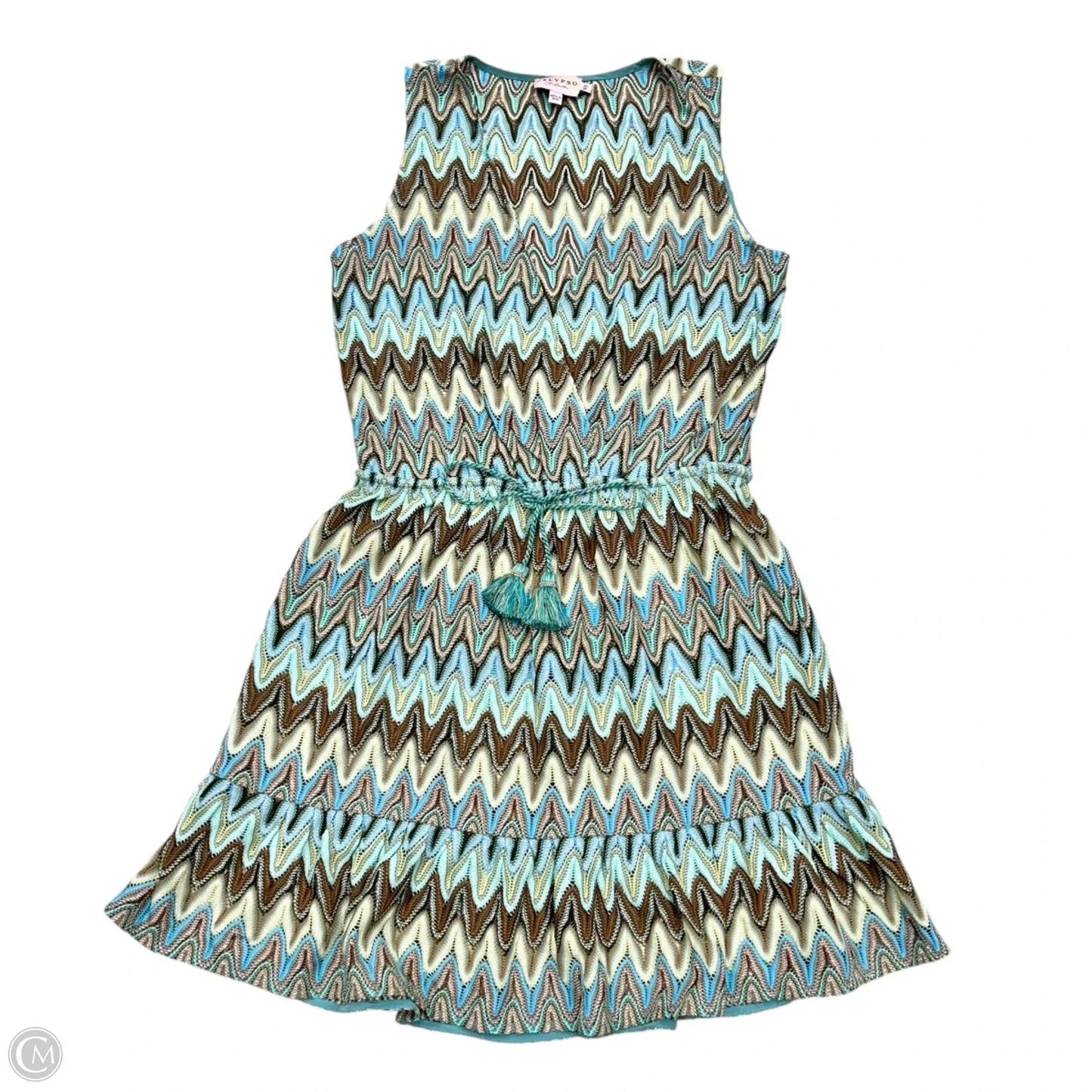 Swimwear Cover-up By Calypso St Barth In Blue & Brown, Size: Xs