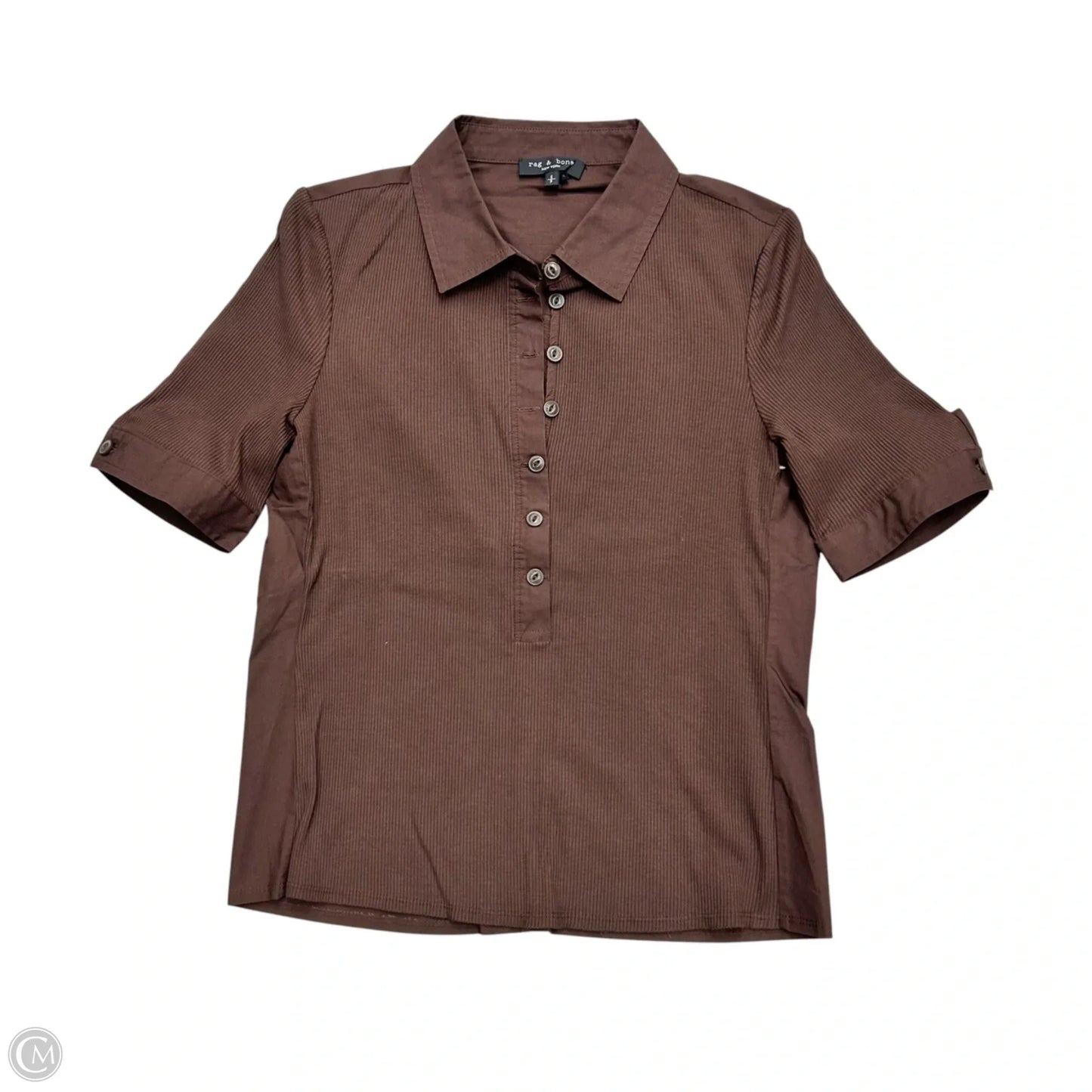 Top Short Sleeve By Rag And Bone In Brown, Size: S