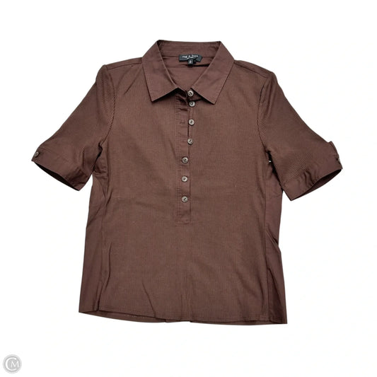 Top Short Sleeve By Rag And Bone In Brown, Size: S